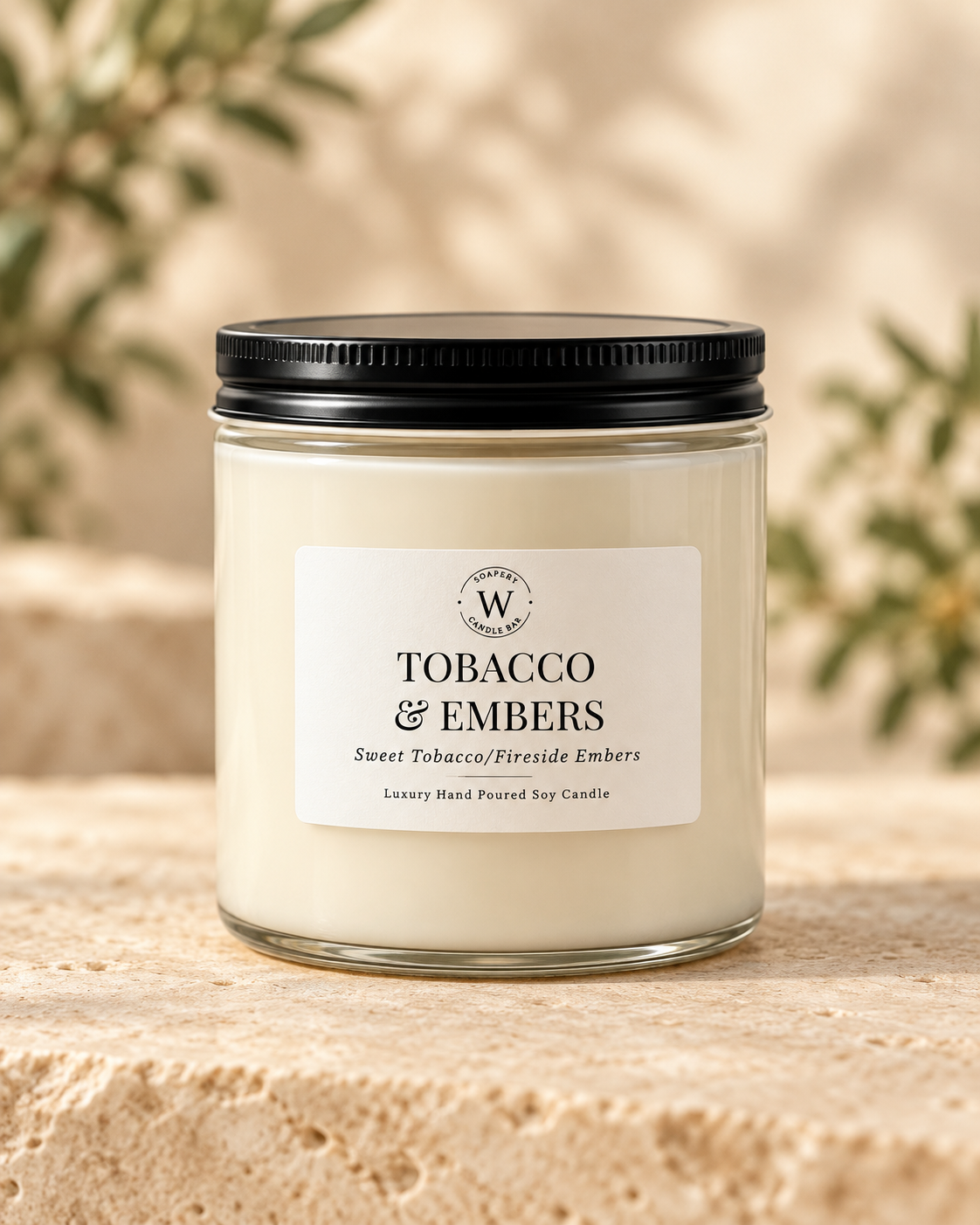 Tobacco & Embers Soy Candle